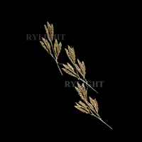 Rylight Luxury Artistic Brass Mango Leaf Wall Sculpture