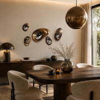 Stone-shaped Mirror Wall Decoration