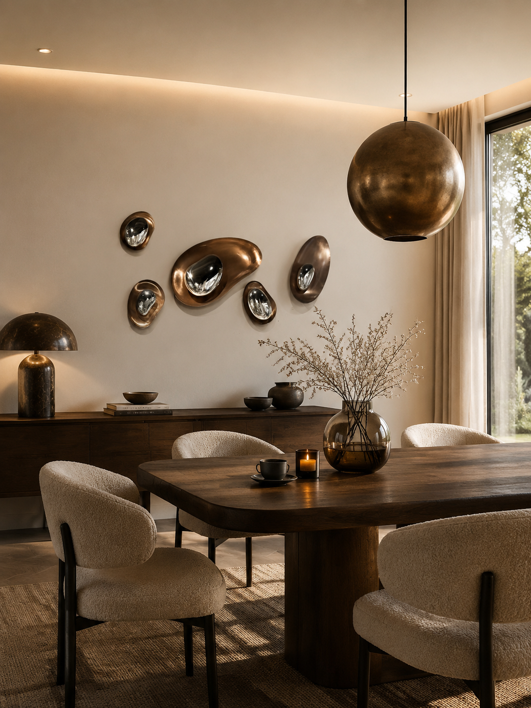Stone-shaped Mirror Wall Decoration