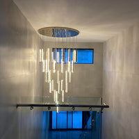 Rylight 12/15/18/21/24-lichte spiraalvormige kristallen kroonluchter