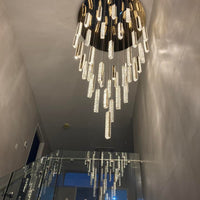 Rylight 12/15/18/21/24-lichte spiraalvormige kristallen kroonluchter