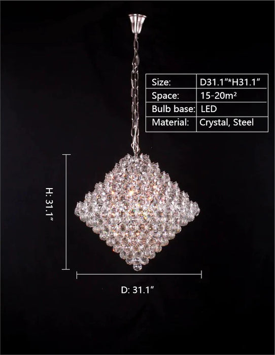 Rylight esthetische conische kristallen kroonluchter