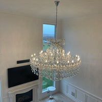 Rylight 49-Light Classic Candle Crystal Chandelier