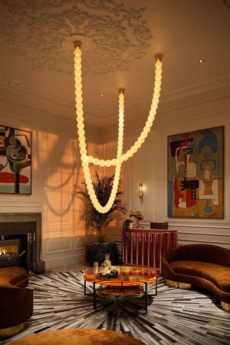 Rylight Pearl Necklace Chandelier