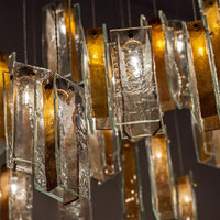 Rylight 1/25/60/84-الضوء الملونة مستطيل العنقودية بلاط زجاجي قلادة/الثريا