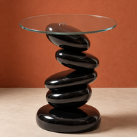 Cairn Noir Sculptural Side Table
