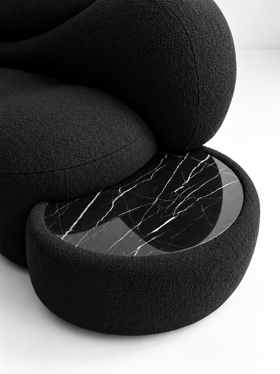Nocturne Sculptural Bouclé Sofa