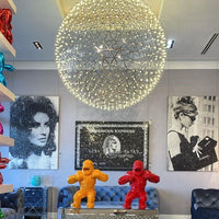 Rylight 11,8"/15,7"/19,7"/23,6"/31,5"/39,4"/47,2" ronde sterrenhemel hangende kroonluchter