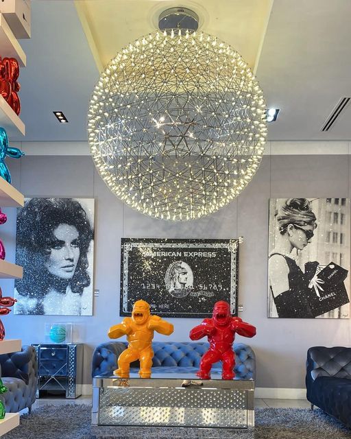 Rylight 11.8 بوصة/15.7 بوصة/19.7 بوصة/23.6 بوصة/31.5 بوصة/39.4 بوصة/47.2 بوصة ثريا متدلية دائرية مرصعة بالنجوم