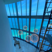 Rylight 11,8"/15,7"/19,7"/23,6"/31,5"/39,4"/47,2" ronde sterrenhemel hangende kroonluchter