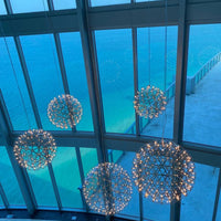 Rylight 11,8"/15,7"/19,7"/23,6"/31,5"/39,4"/47,2" ronde sterrenhemel hangende kroonluchter