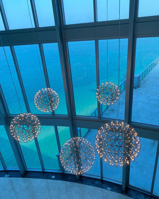 Rylight 11.8 بوصة/15.7 بوصة/19.7 بوصة/23.6 بوصة/31.5 بوصة/39.4 بوصة/47.2 بوصة ثريا متدلية دائرية مرصعة بالنجوم