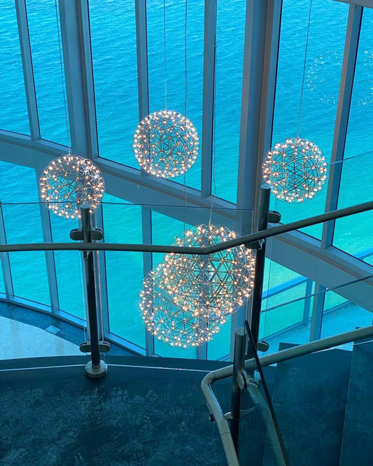 Rylight 11.8 بوصة/15.7 بوصة/19.7 بوصة/23.6 بوصة/31.5 بوصة/39.4 بوصة/47.2 بوصة ثريا متدلية دائرية مرصعة بالنجوم