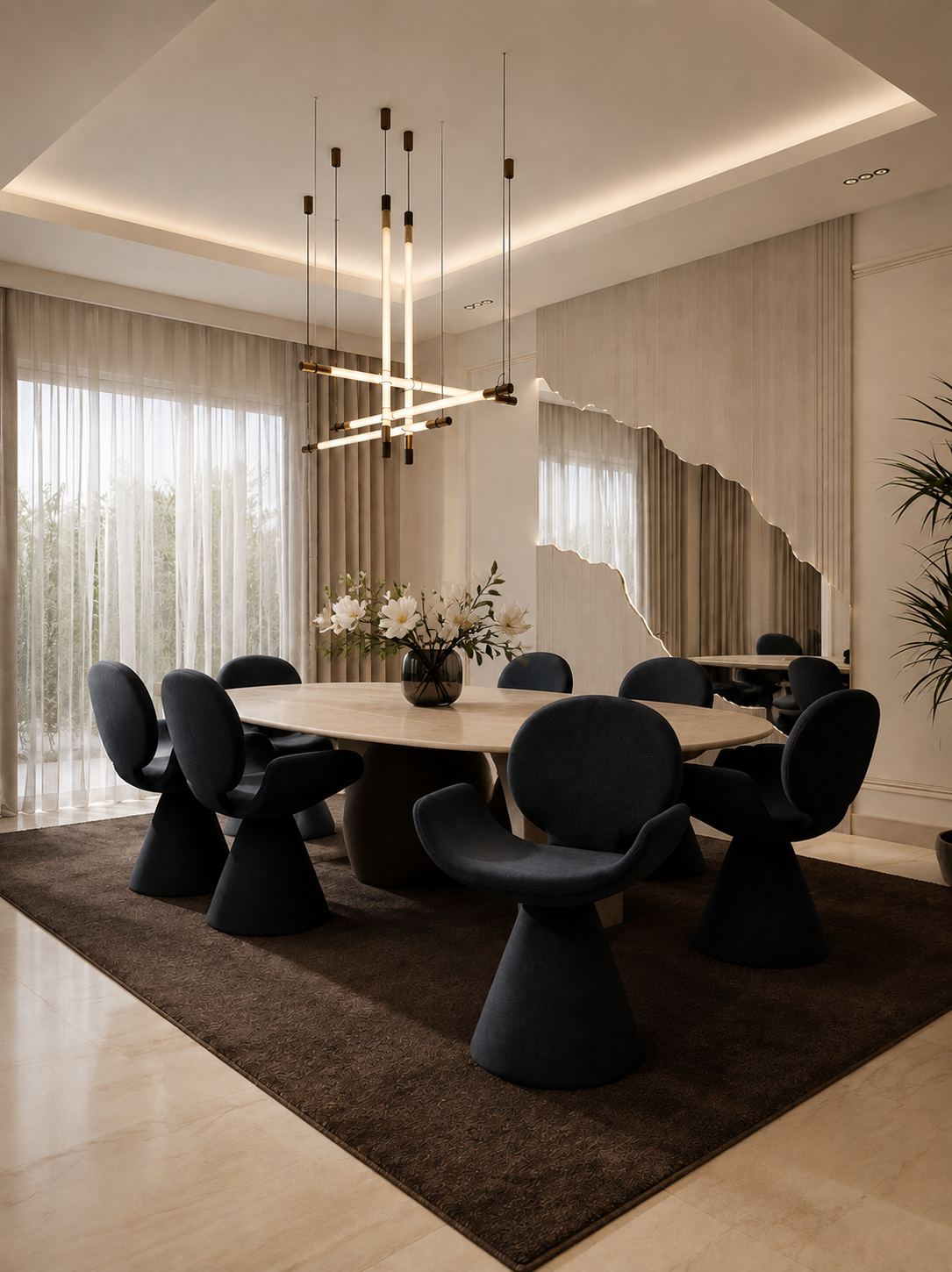 Modern Minimalist 360° Swivel Dining& Dressing Room Accent Chair