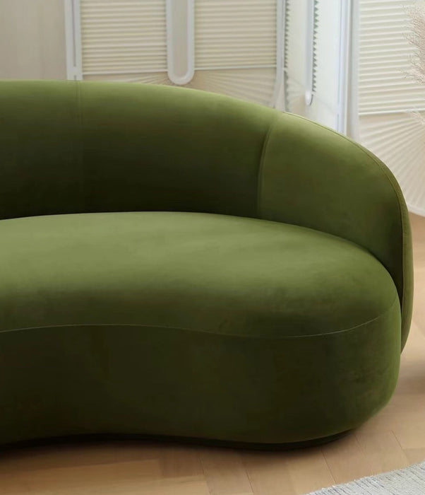 French Semi-Circular Cashew Sofa For Living Room