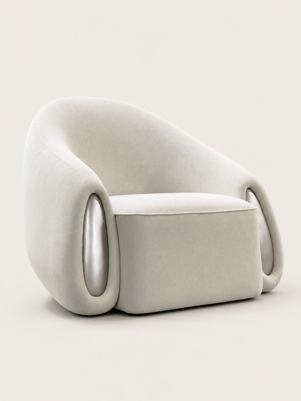 Aurelia Sculptural Velvet Accent Chair