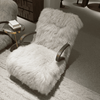 Rylight Luxury Exclusive Tanyang Lamb Wool Upholstered Lounge Chair