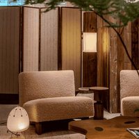 Rylight Neutral Toned Cozy Textured Fabric Lounge Chair