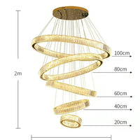 ثريا كريستال Rylight 5/6-Ring باللون الذهبي/الكروم