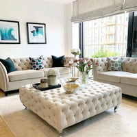 مسند قدم مستدير مربع/طاولة قهوة