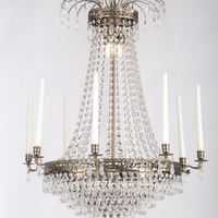 Rylight Empire 5/6/8/14-armige kaars-kristallen kroonluchter in anti-messing