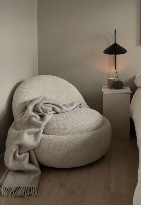 Curved Plush Couch Accent Sofa