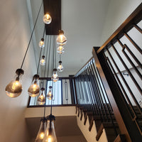 Modern Raindrop Crystal Chandelier with Rectangular Canopy