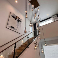 Modern Raindrop Crystal Chandelier with Rectangular Canopy