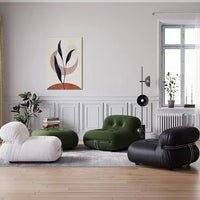 Vintage Leather/Cotton Soriana Armchairs Sofa For Living Room/Study