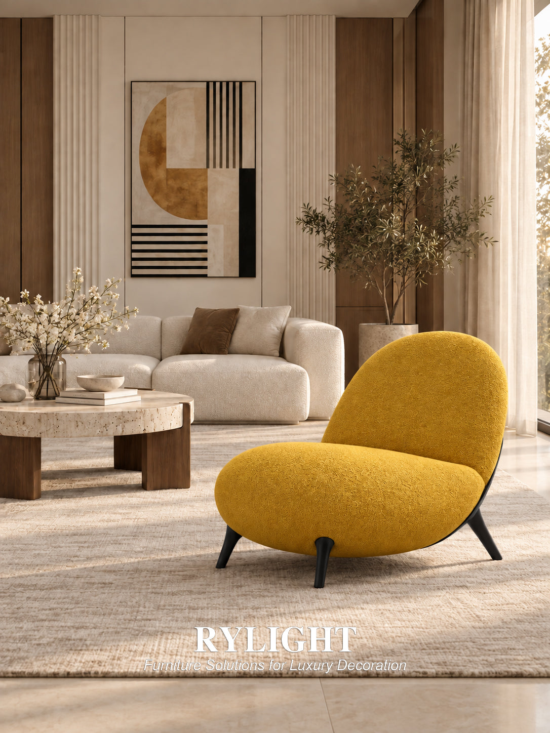 Elara Sculptural Lounge Chair