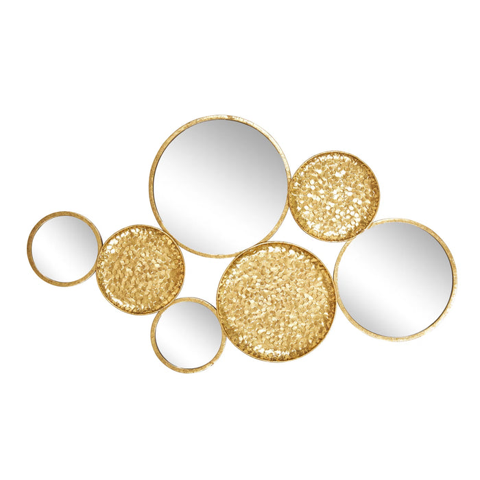 Muurkunst decoratieve grote ronde gouden spiegel