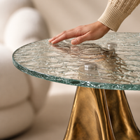 Mirage Sculptural Glass Side Table