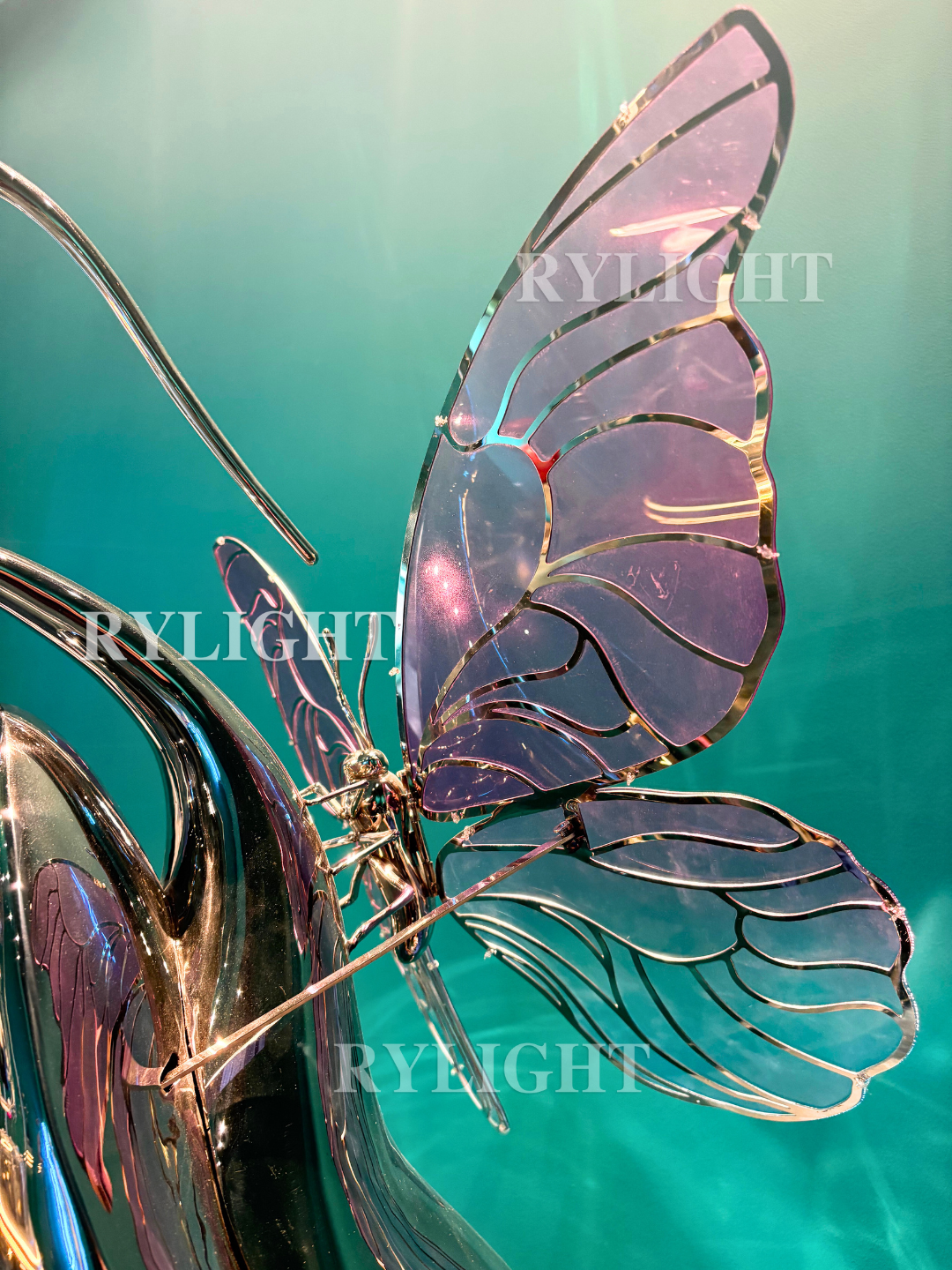 Stainless Steel Butterfly-shaped Sculpture