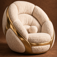 Artful Eggshell Lounge Chair