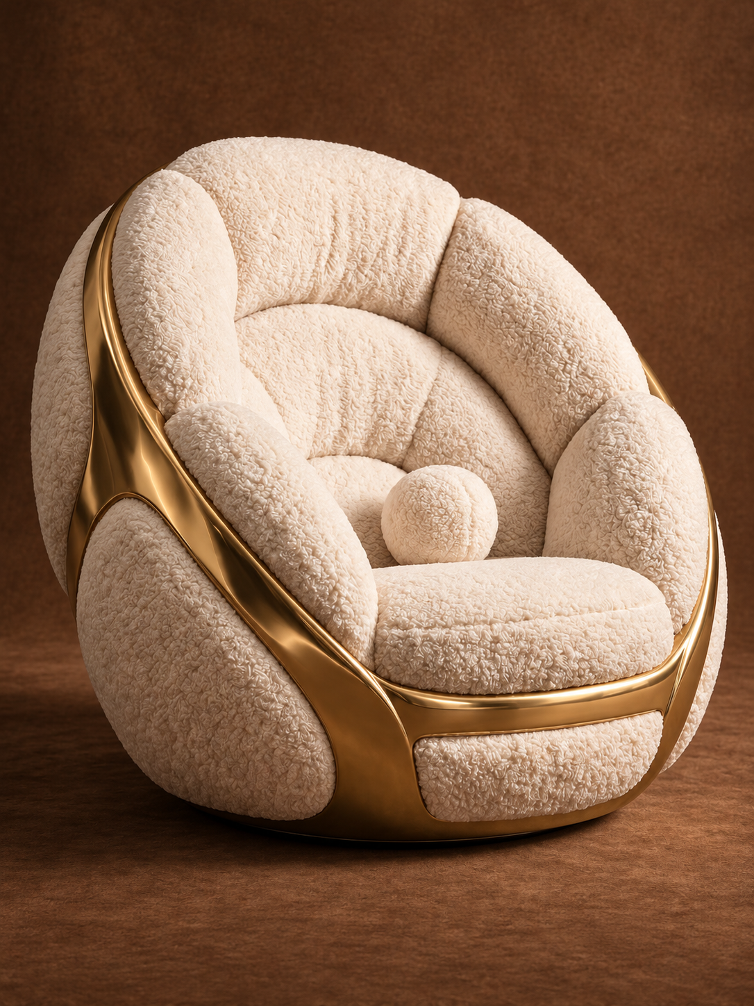 Artful Eggshell Lounge Chair