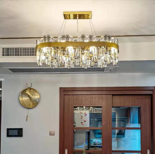 Rylight Luxury&Modern Round Ring Crystal Chandelier