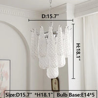 Rylight 5/9/13/23-ثريا شلال فاخرة متعددة الطبقات على شكل دمعة