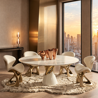 Aurelia Sculptural Marble Dining Table