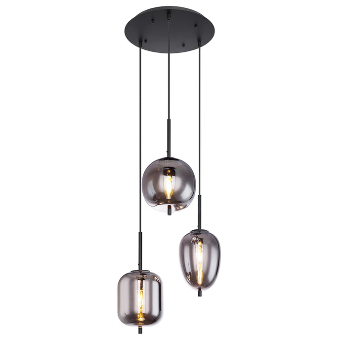 Rylight 3/4/6/8/16-Light Smoky Gray Chandelier