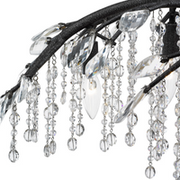 Rylight 6/18-Light Bronze/Black Branch Chandelier With Crystal Drops