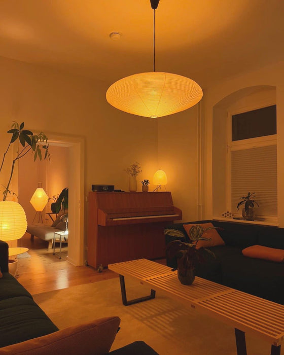 Rylight handgemaakte minimalistische witte papieren lampenkaphanger