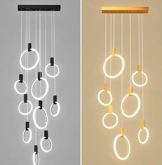 Nordic Postmoderne Multi-Rings Draaibare Creatieve Voor Trap/Woonkamer