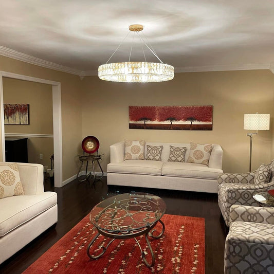 Rylight 1-ring luxe kristallen kroonluchter