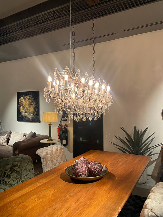 Rylight Luxury Classic Rectangular Candle Light Crystal Chandelier