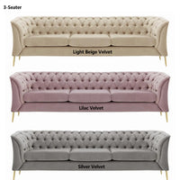 Rylight 1/2/3-Seater Modern Velvet Sofa