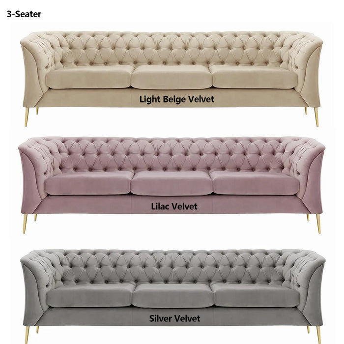 Rylight 1/2/3-Seater Modern Velvet Sofa