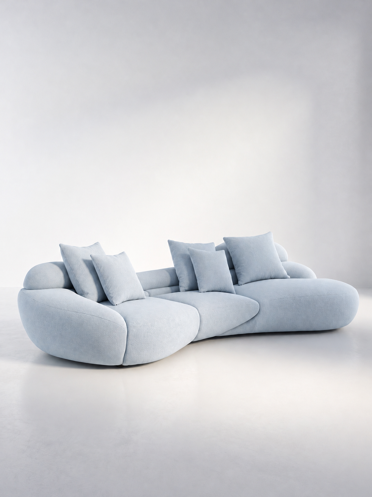 Avelune Sculptural Chenille Sofa