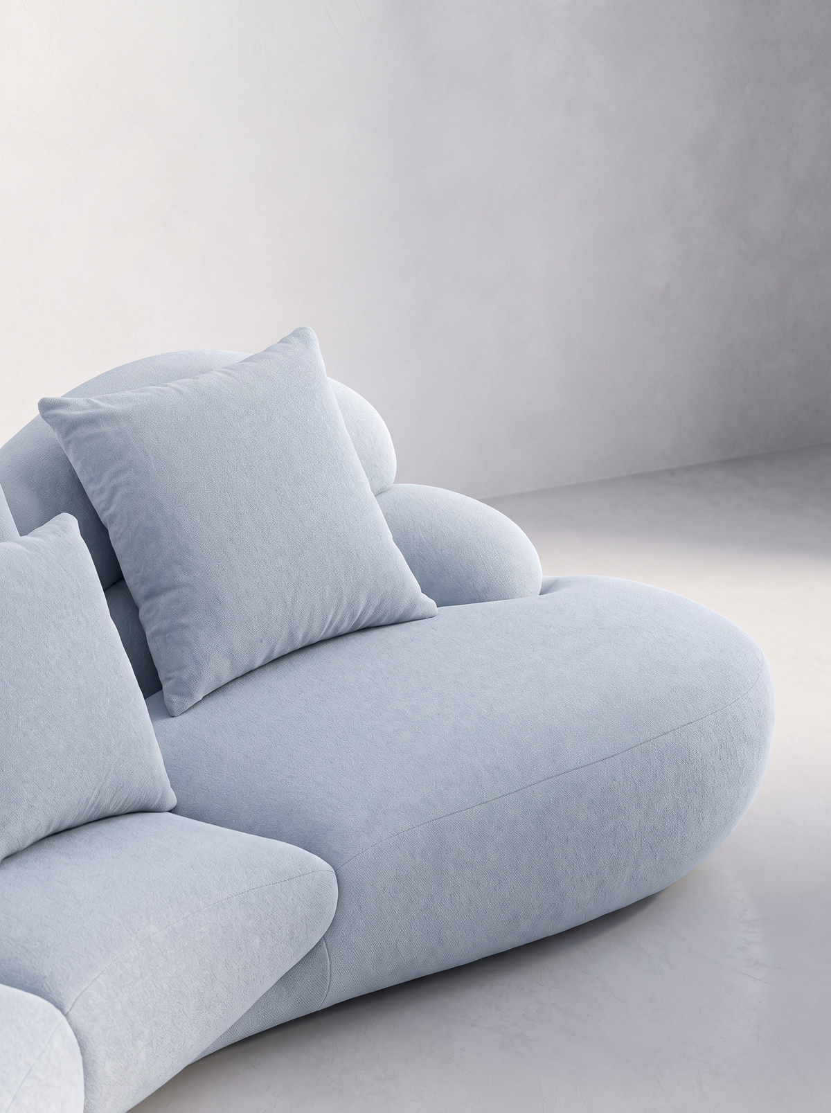 Avelune Sculptural Chenille Sofa