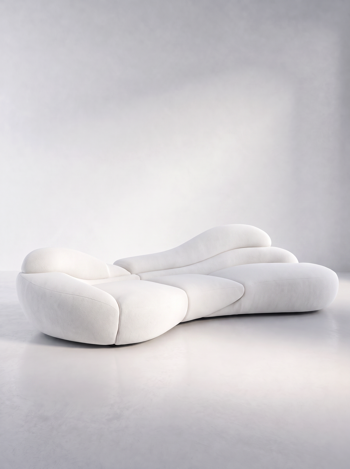 Avelune Sculptural Chenille Sofa