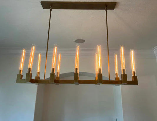 Rylight ronde/lineaire buisvormige glazen kroonluchter